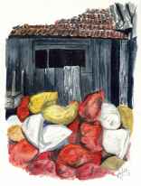 Cabane à détroquer-2002-aquarelle