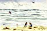 Oleron le soir-2001-aquarelle